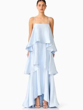Elliatt Tilly Tiered Maxi Dress in Pale Blue